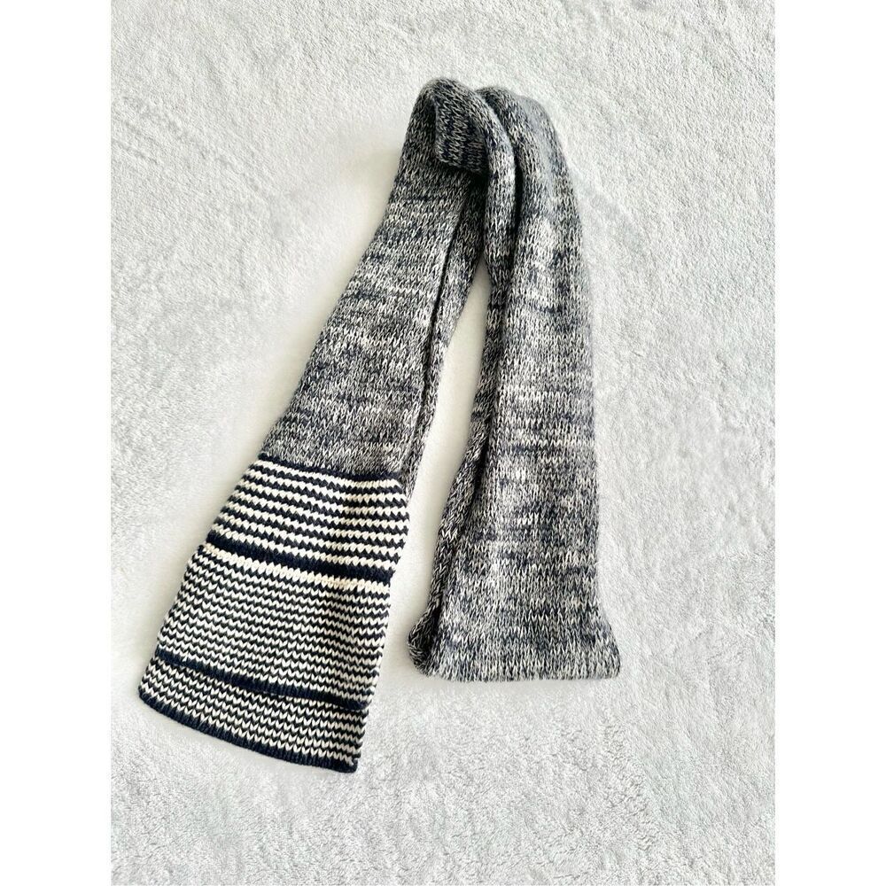 Crew cuts mixed print knit scarf - black, white, and grey